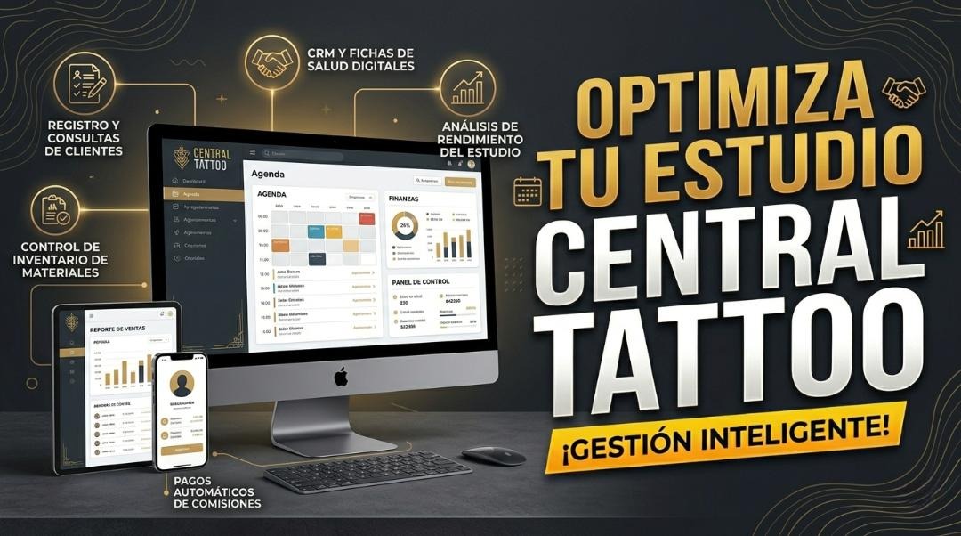 Central Tattoo — sistema de gestión para estudios de tatuaje