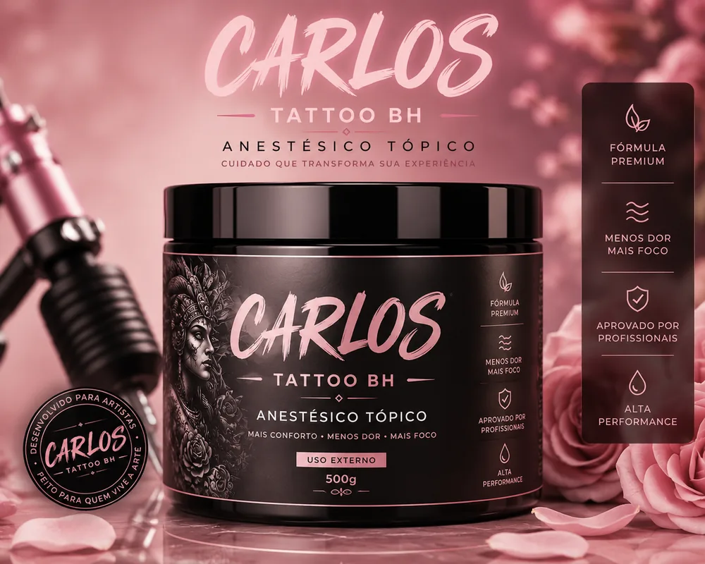 Anestésico tópico usado antes da reconstrução de aréola no Carlos Tattoo BH