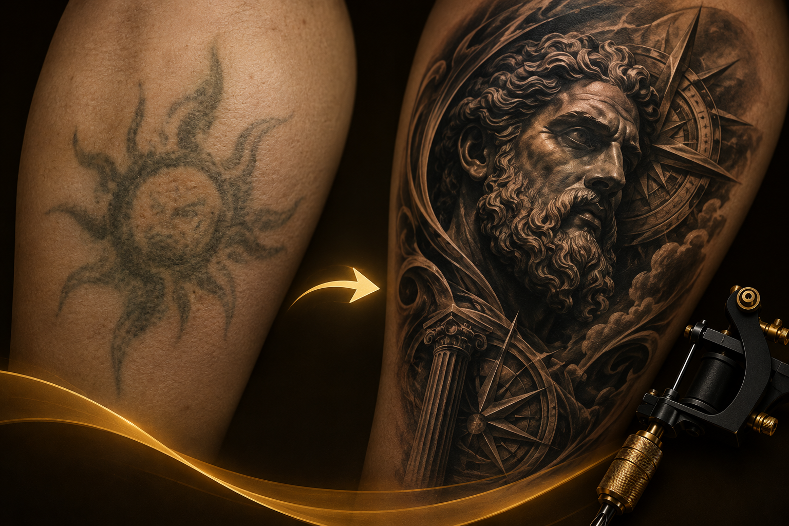 Reforma de tattoo em BH — cover up tatuagem Belo Horizonte