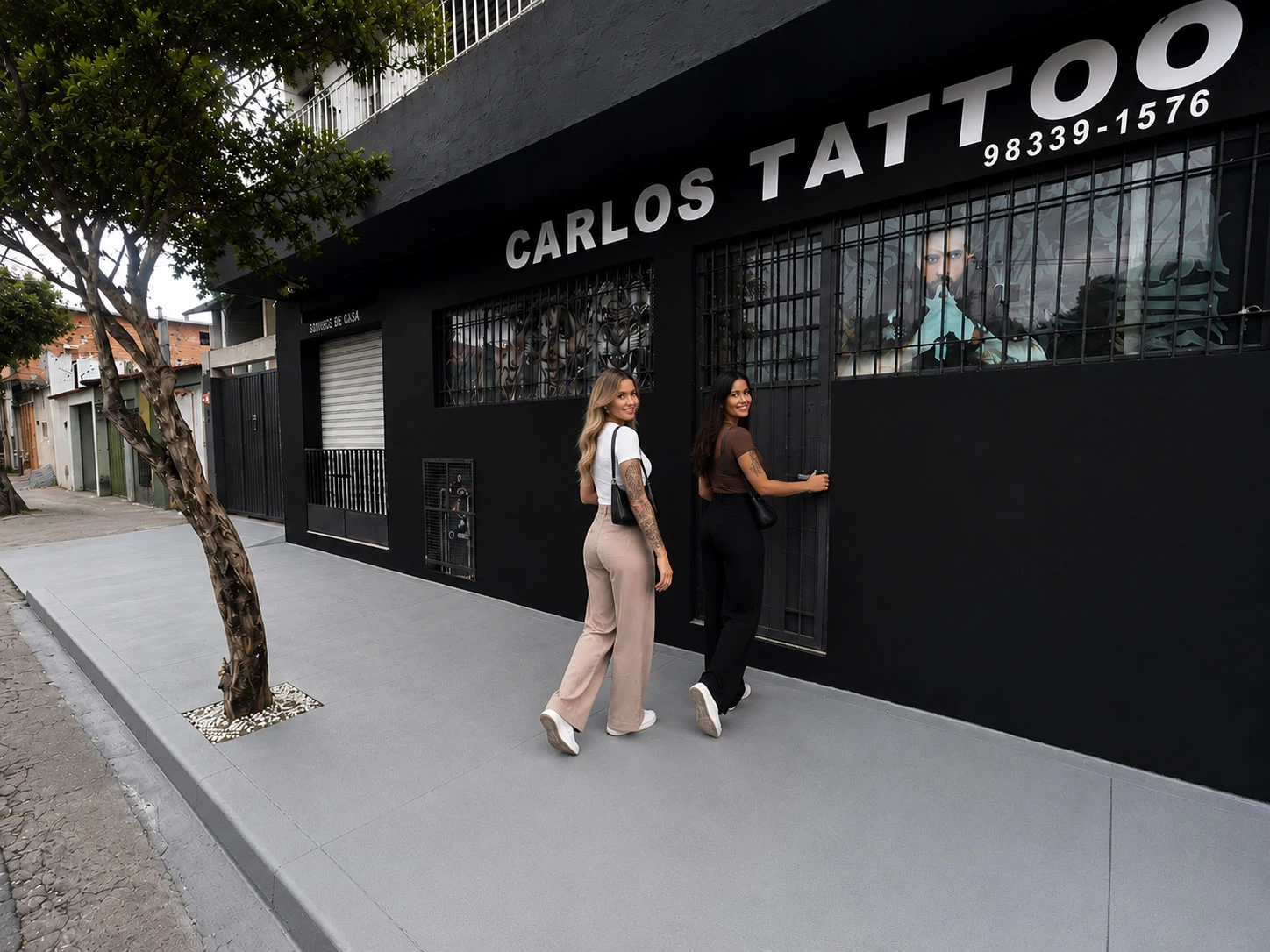 Fachada do estúdio Carlos Tattoo BH — Rua Maria de Lourdes da Cruz, 378, Mantiqueira, Belo Horizonte