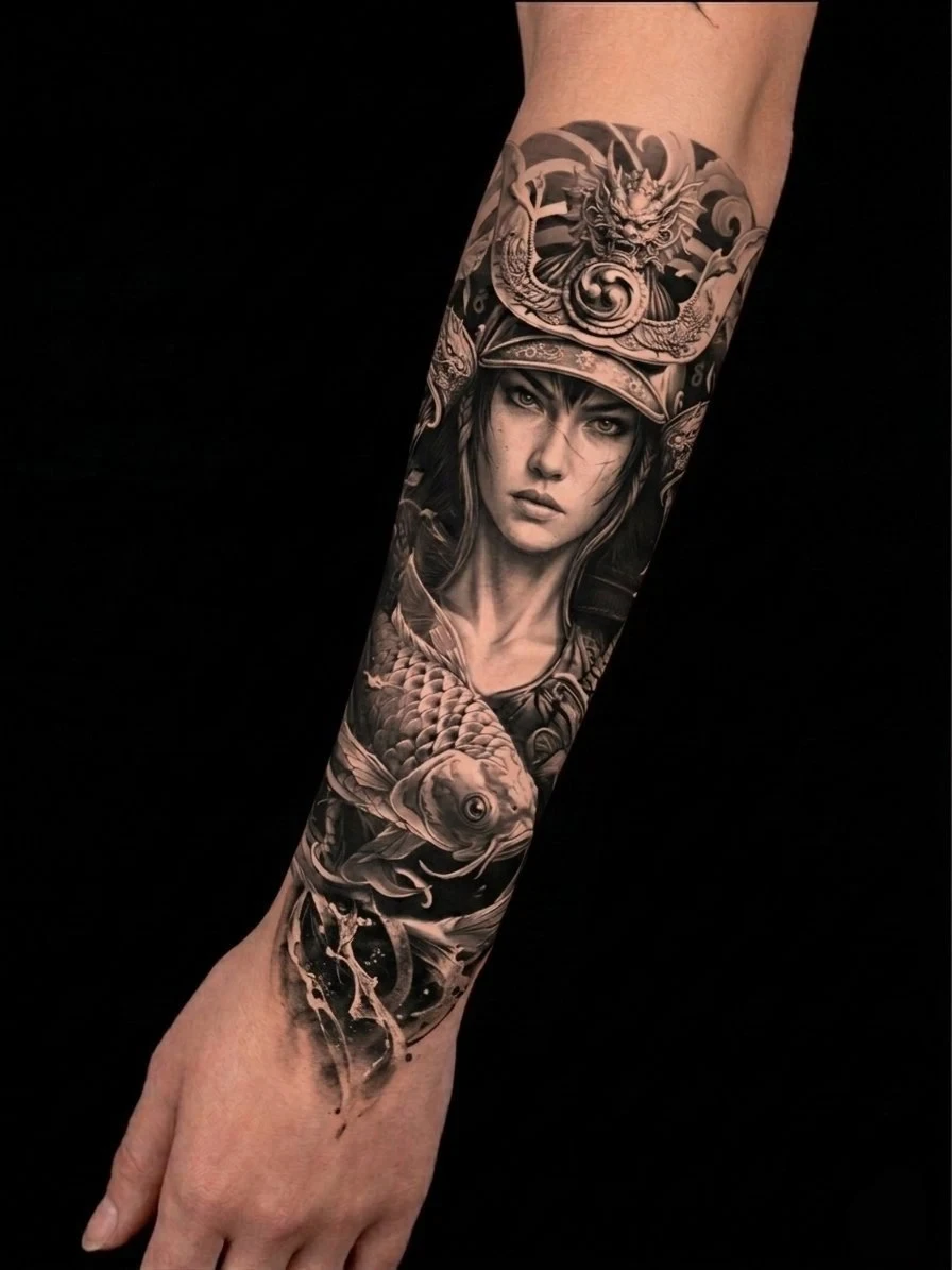 Tatuagem samurai realismo BH — Carlos Tattoo BH