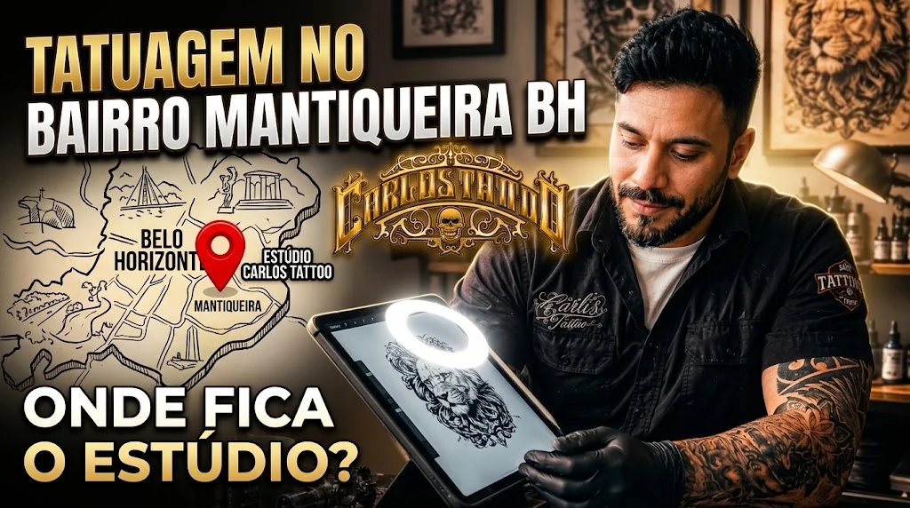 Tatuagem no Bairro Mantiqueira BH — Carlos Tattoo BH, o bairro onde fica o estúdio